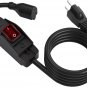 Extension Cord Near Waterproof Switch,Extension Cord with Switch 3-Prong 6FT Long