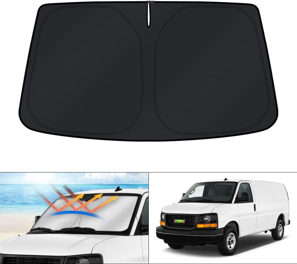 GMC Savana Van Accessories Windshield Sun Shade for 1996-2024