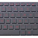 New US Black (with Red Words) Backlit Laptop Keyboard Without-Frame For ASUS Q550 Q550L Q550LF Backl