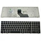 New US Layout Black Keyboard(Silver Frame) with Mouse Pointer for HP EliteBook 8560p ProBook 6560b 6