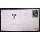 USPS Scott #136 on Cover USA Postage Stamps