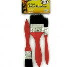Wood handle paint brush set