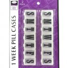 One-week pill case, set of 2