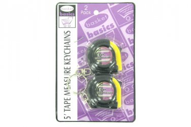 5-foot tape measure keychains, 2 pack