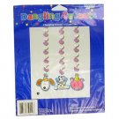 Dangling 1st birthday party cut-outs