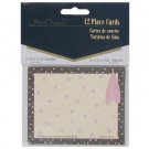 "Perfect Match" heart and polka dot place cards, pack of 12