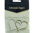 Heart toppers, pack of 12