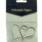 Heart toppers, pack of 12