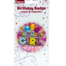 Holographic Girl Birthday Badge