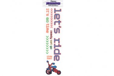 Let's Ride Creative Rub-On Transfer