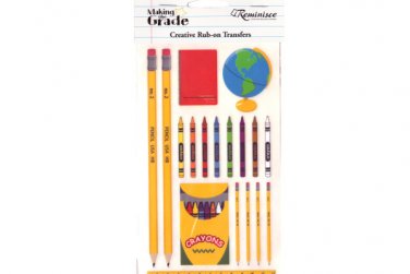 School Creative Rub-on Transfers