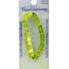 Green Small Cube Glass Beads