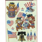 Patriotic pals window clings