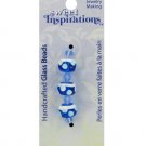 Round Blue Beads with Dots and Spacers