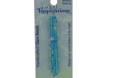 Turquoise Small Cube Glass Beads
