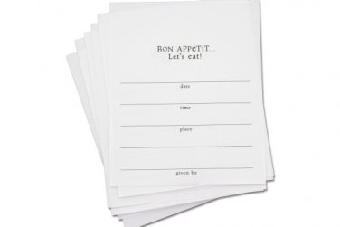 Mix and match party invitation inserts, dinner party