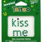 Jeweled kiss me tattoo