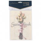 Bridal shower party game book, floral bouquet