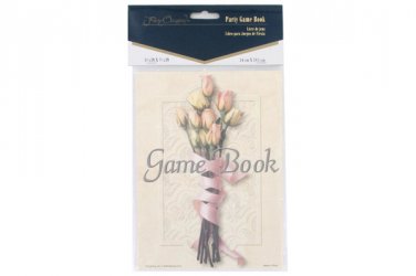 Bridal shower party game book, floral bouquet