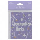Gymnastics party invitations
