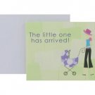 Baby announcements with modern mom, set of 8