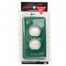 green electrical outlet cover