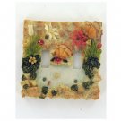 Floral polyresin light switch cover