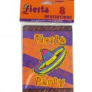 "Fiesta Party" invitations, pack of 8