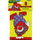 Clown party invitations, pack of 8