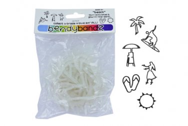 Sun-activated silicone stretchy bands, beach
