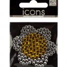 Bling Rhinestone Flower Icons Sticker