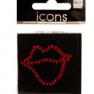 Bling Rhinestone Lips Icon Sticker