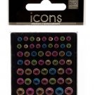 Bling Pastel-Colored Rhinestone Singles Stickers