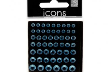 Bling Blue Rhinestone Singles Stickers