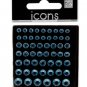Bling Blue Rhinestone Singles Stickers