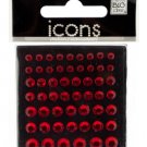 Bling Red Rhinestone Singles Stickers