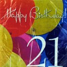 18 count 21st birthday napkins