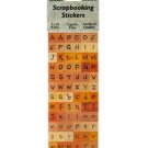 Stained Wood Alphabet Scrapbooking Stickers