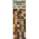 Antique Alphabet Scrapbooking Stickers