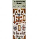 Keys and Jewels Scrapbooking Stickers