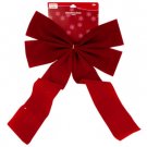 Velvet Red Holiday Bow Decoration