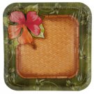 Hawaii Bamboo Weave Square Dinner Plates Set