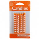 Orange Polka Dot Birthday Candles Set