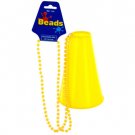 Yellow Beaded Party Necklace with Megaphone
