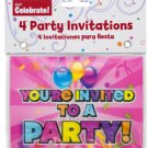 Pink Holographic Party Invitations