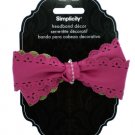 pink bow headband accent