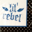 16 pack first rebel beverage napkins 9 7/8 x 9 7/8 inch