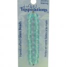Aqua Colored Faceted Glass Beads