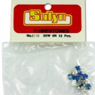Sew-On Blue Rhinestones
