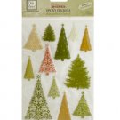Christmas Trees Glitter Epoxy Stickers